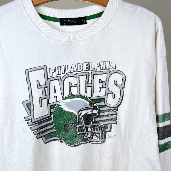 JUNK FOOD Women’s Philadelphia Eagles Kickoff Crop Crew Fleece. Size M - Picture 5 of 10